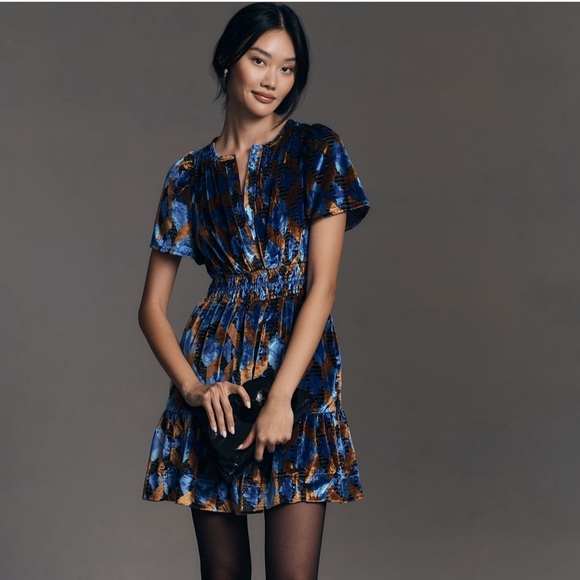 Anthropologie Dresses & Skirts - Anthropologie Somerset Mini Dress Velvet Edition – Size L